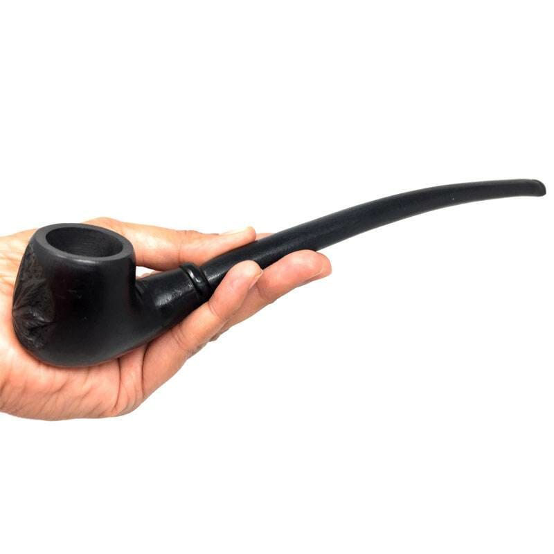 Matchpipe Churchwarden Full Bent black tobacco Smoking pipe 10 inch