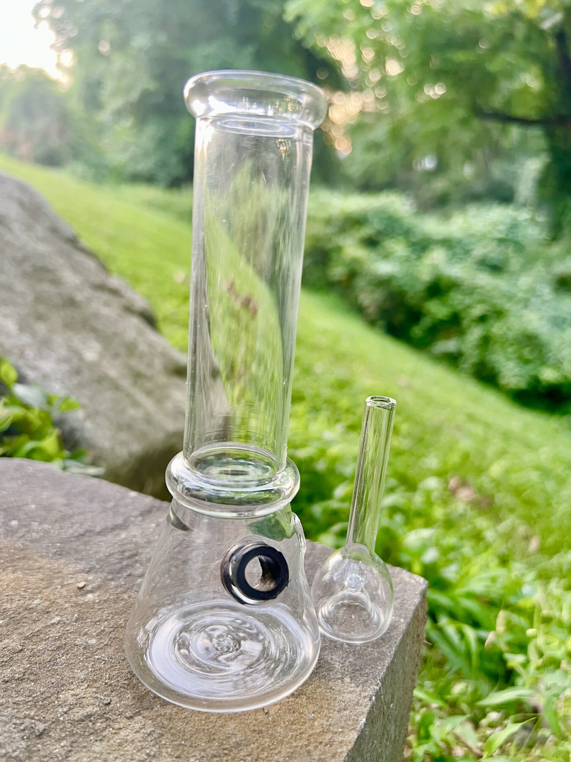 5" Inch Glass Hookah Water Pipe Bong Clear Beaker - Image 3