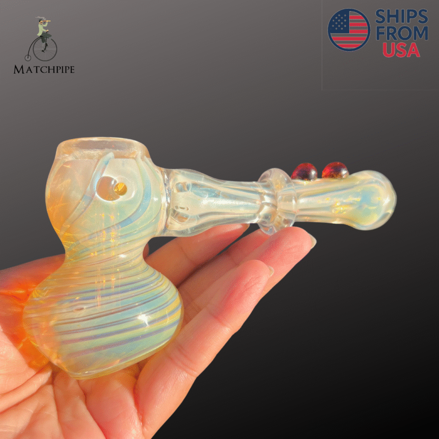 5.5" Heavy Hammer Bubbler Bong Thick Glass Hookah color changing w/ Perc & Co