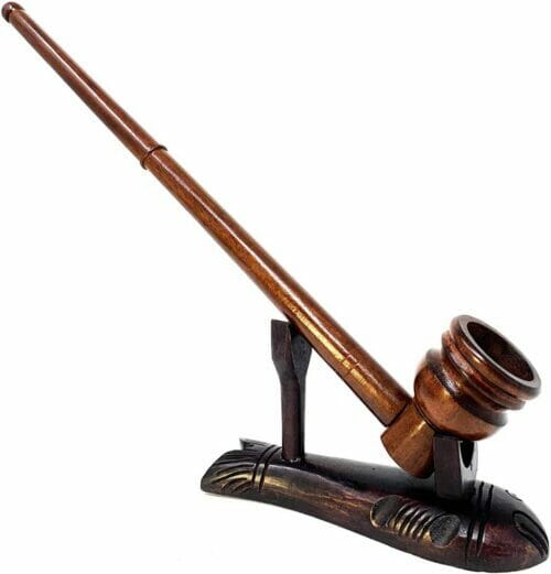 12 inch Matchpipe Churchwarden pipe & pipe stand set